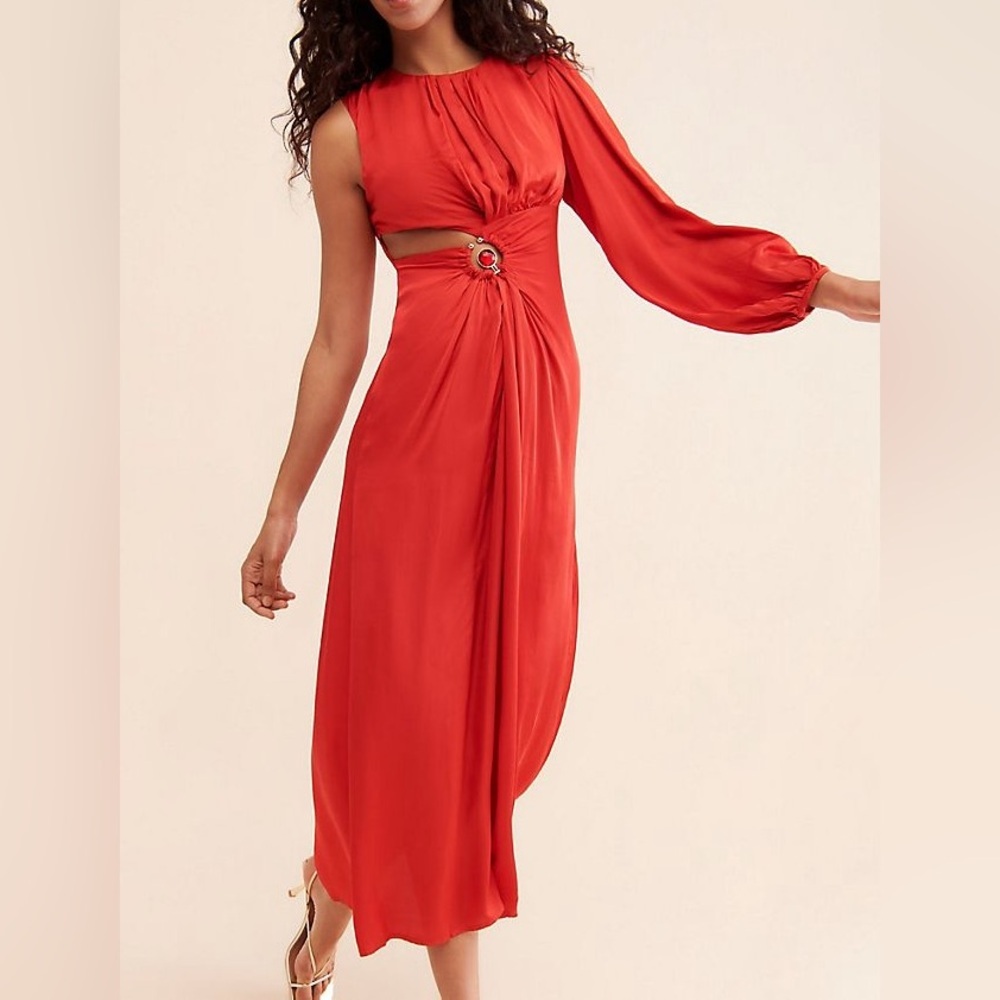 FARM Rio One-Shoulder Maxi Cutout Dress Size S